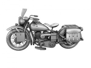 harleydavidson wla 1942 ww2 3D Модель