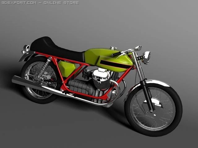 moto guzzi v7 sport 3D Model .c4d .max .obj .3ds .fbx .stl .blend 