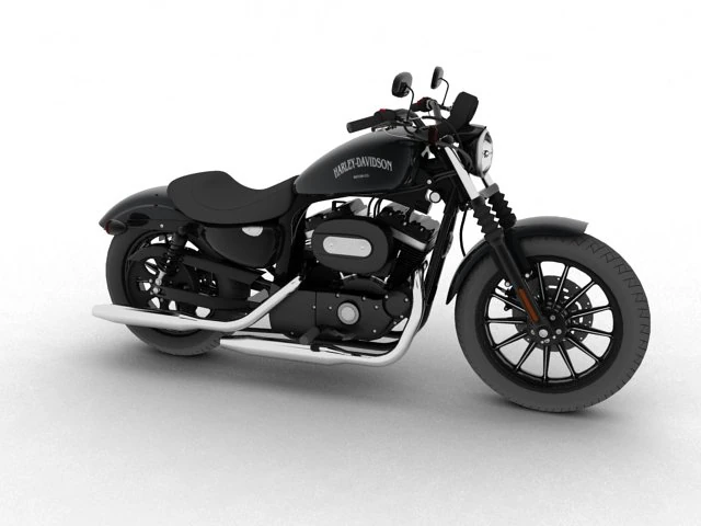 harley davidson xl883 sportster iron 2012 3D Model .c4d .max .obj .3ds .fbx .stl .blend 