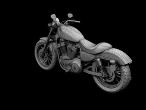 harley davidson xl883 sportster iron 2012 3D Model