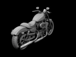 harley davidson xl883 sportster iron 2012 3D Model