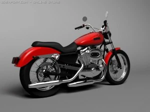 harley davidson xl883 sportster custom 2009 3D Model