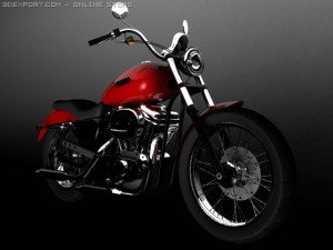 harley davidson xl883 sportster custom 2009 3D Model