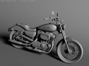 harley davidson xl883 sportster custom 2009 3D Model