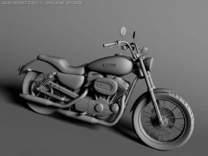 harley davidson xl883 sportster custom 2009 3D Model