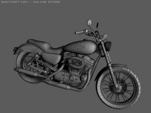 harley davidson xl883 sportster custom 2009 3D Model