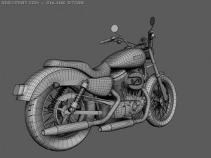 harley davidson xl883 sportster custom 2009 3D Model