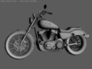 harley davidson xl883 sportster custom 2009 3D Model