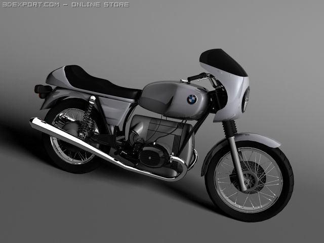 bmw r100 s 1978 3D Model .c4d .max .obj .3ds .fbx .stl .blend 