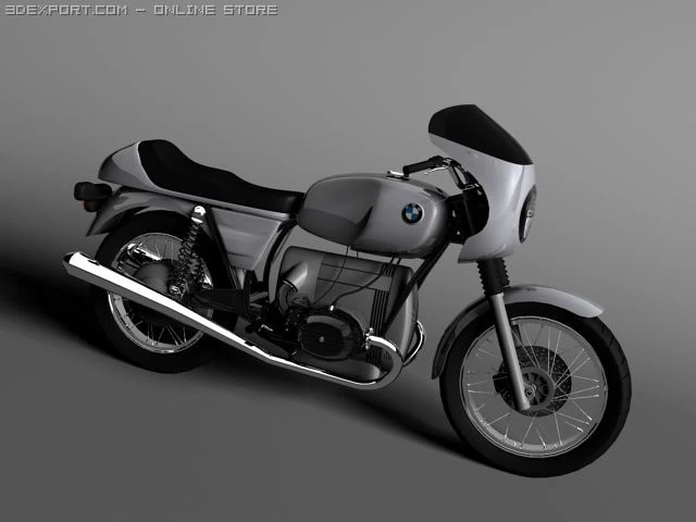 bmw r100 s 1978 3D Model .c4d .max .obj .3ds .fbx .stl .blend