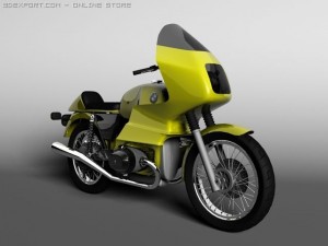 bmw r100 rs touring 1978 3D Model
