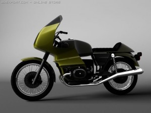 bmw r100 rs touring 1978 3D Model
