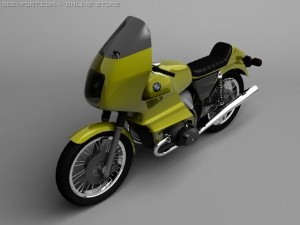 bmw r100 rs touring 1978 3D Model