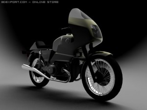 bmw r100 rs touring 1978 3D Model