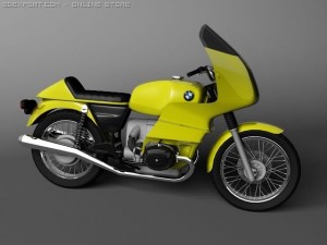 bmw r100 rs touring 1978 3D Model