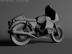 bmw r100 rs touring 1978 3D Model