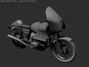 bmw r100 rs touring 1978 3D Model