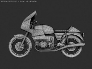 bmw r100 rs touring 1978 3D Model