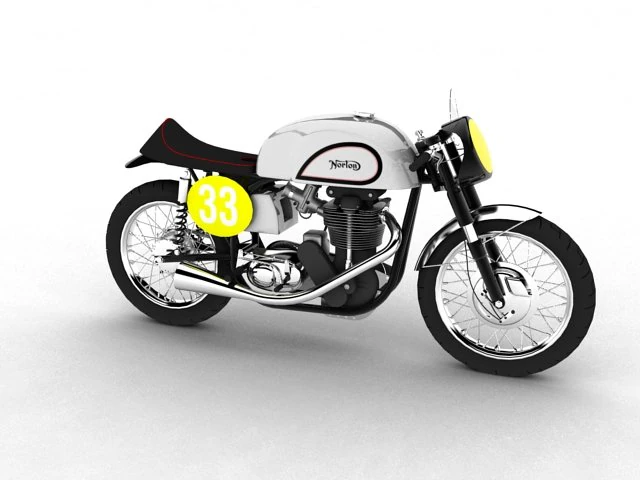 norton manx 1954 3D Model .c4d .max .obj .3ds .fbx .stl .blend