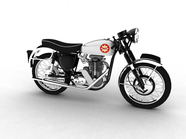 bsa gold star 1960 3D Model .c4d .max .obj .3ds .fbx .stl .blend 