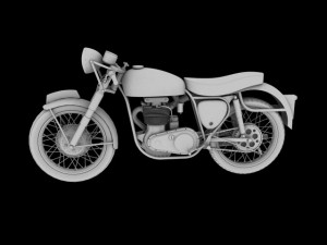 bsa gold star 1960 3Dモデル