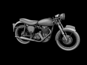 bsa gold star 1960 3D Model