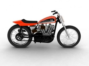 harleydavidson xr750 1970 3D Model