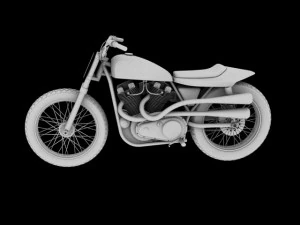 harleydavidson xr750 1970 3D Model