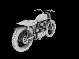 harleydavidson xr750 1970 3D Model