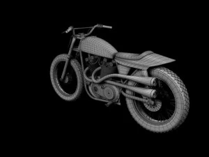 harleydavidson xr750 1970 3D Model