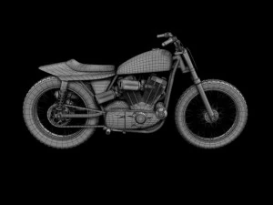 harleydavidson xr750 1970 3D Model