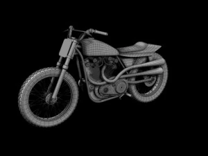 harleydavidson xr750 1970 3D Model