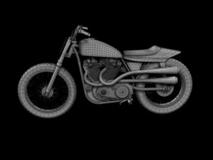 harleydavidson xr750 1970 3D Model