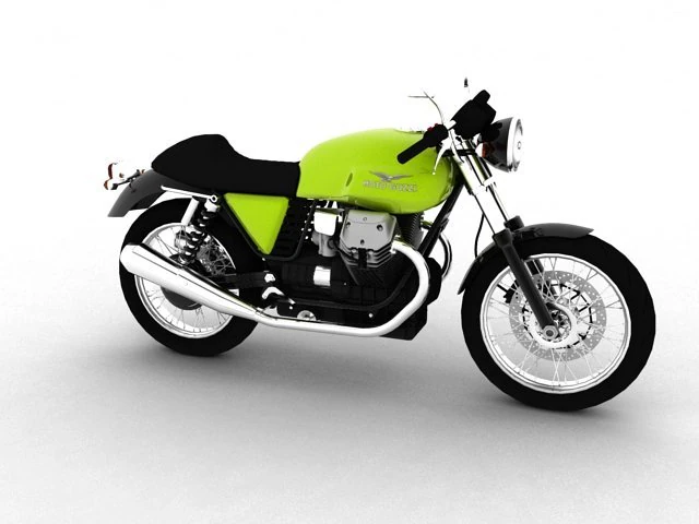moto guzzi v7 cafe classic 2010 3D Model .c4d .max .obj .3ds .fbx .stl .blend 