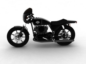 harleydavidson xlcr1000 caf racer 1977 Model 3D