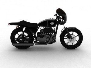 harleydavidson xlcr1000 caf racer 1977 Model 3D