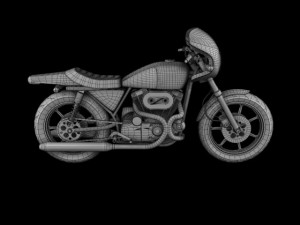 harleydavidson xlcr1000 caf racer 1977 Model 3D