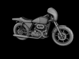 harleydavidson xlcr1000 caf racer 1977 3D Model
