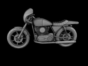 harleydavidson xlcr1000 caf racer 1977 Model 3D
