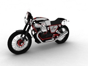 moto guzzi v7 clubman racer 3D 모델