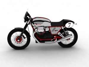 moto guzzi v7 clubman racer 3D 모델