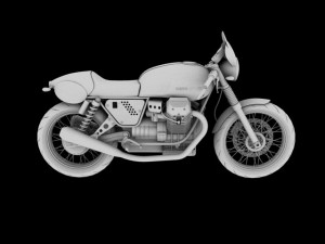 moto guzzi v7 clubman racer 3D 모델