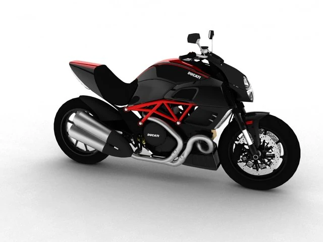 ducati diavel 2011 3D Model .c4d .max .obj .3ds .fbx .stl .blend 
