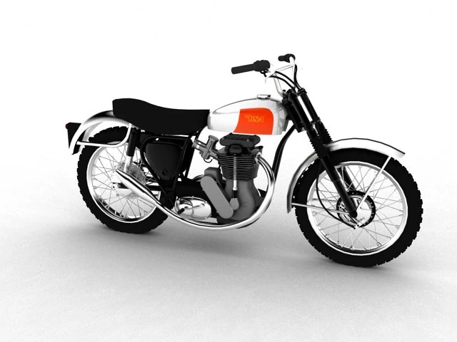 bsa b44 victor enduro 1966 3D Model .c4d .max .obj .3ds .fbx .stl .blend 