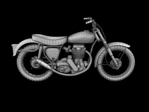 bsa b44 victor enduro 1966 3D Model