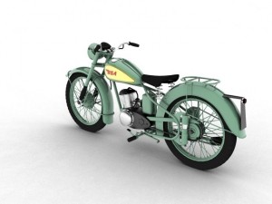 bsa bantam d1 1948 Modello 3D