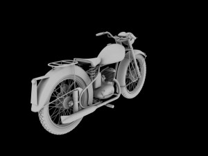 bsa bantam d1 1948 Modello 3D