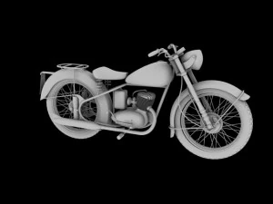 bsa bantam d1 1948 3D Model