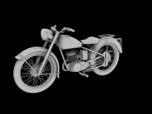 bsa bantam d1 1948 Modello 3D