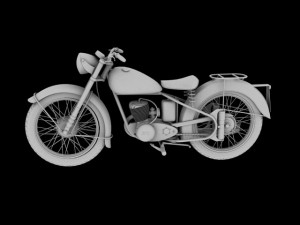 bsa bantam d1 1948 Modello 3D